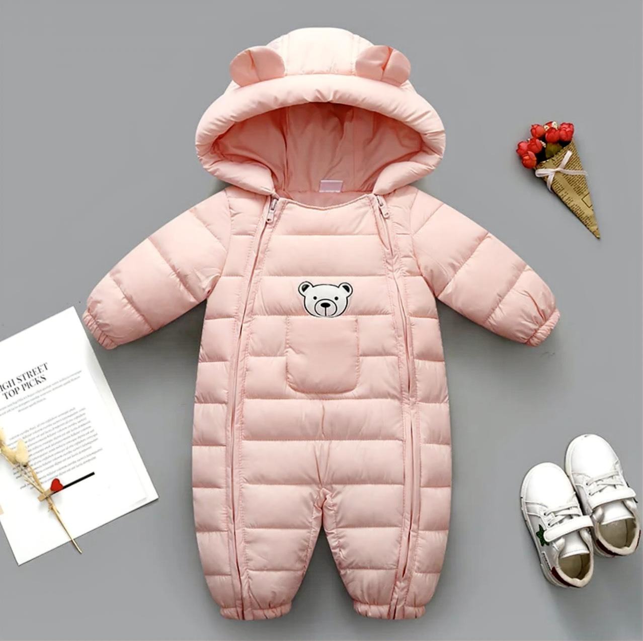 嬰兒保暖加厚連體衣