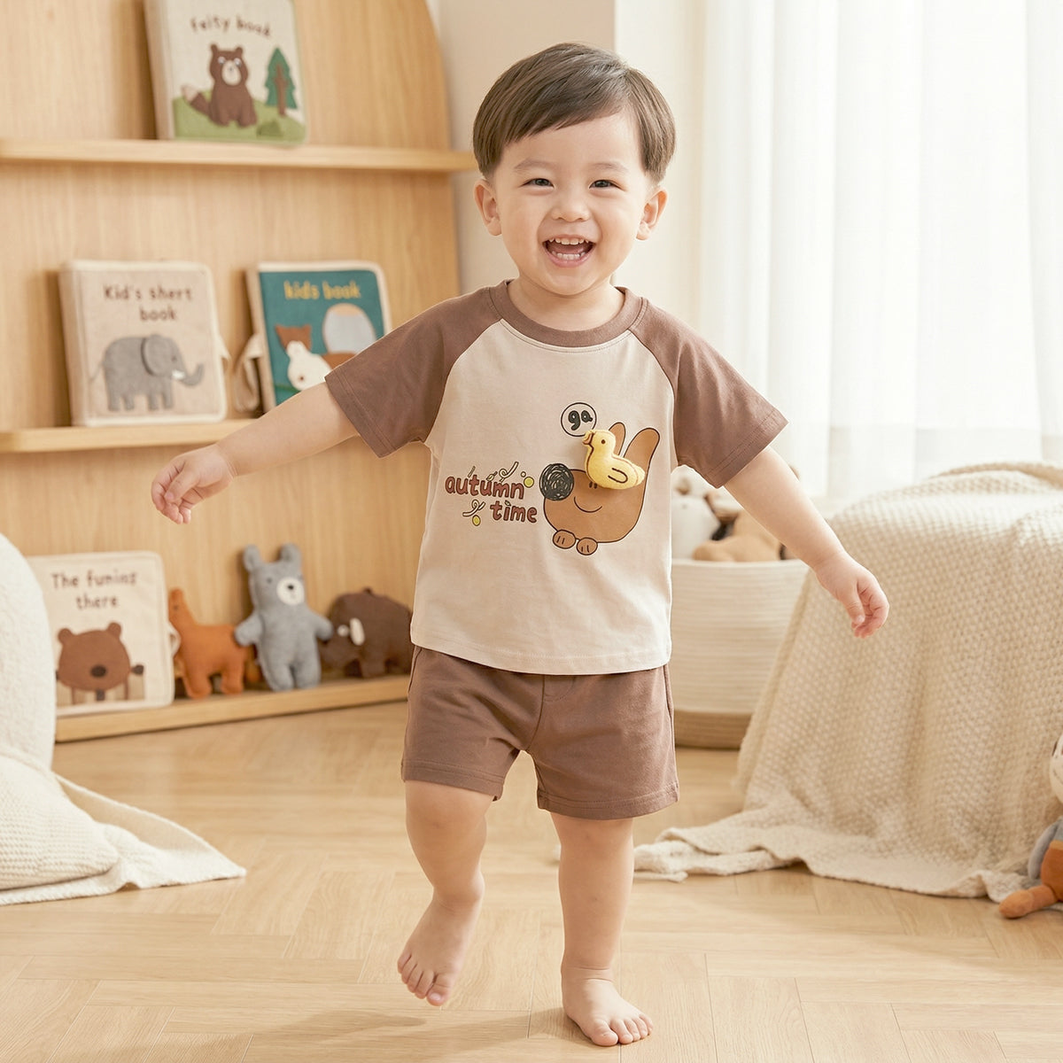 Playful pure cotton top set for children (duck design)
