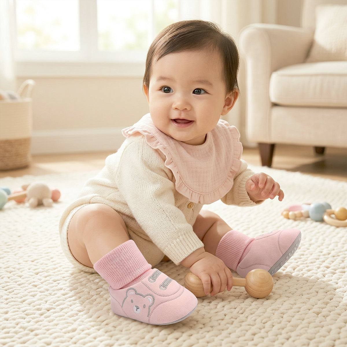 Infant soft-soled socks and shoes
