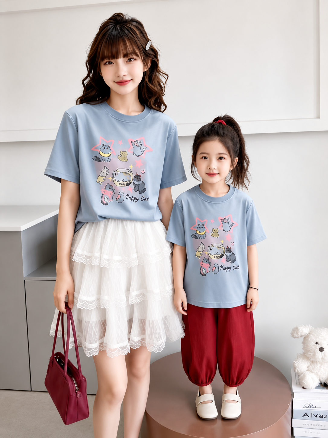 Soft and Cute Doodle Cat T-Shirt