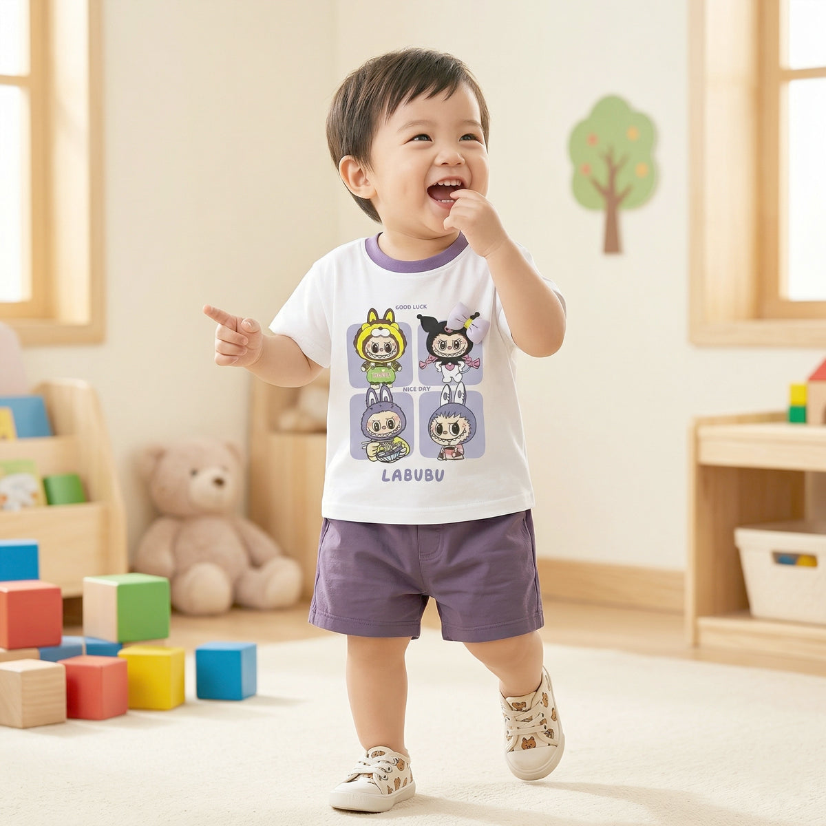 Playful 100% Cotton Top Set (LABUBU)