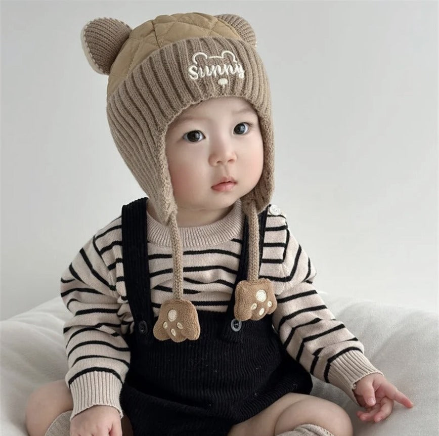 嬰兒保暖護耳帽