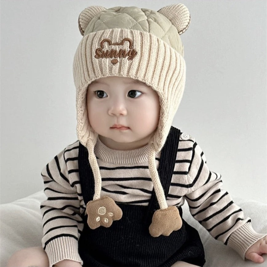 嬰兒保暖護耳帽