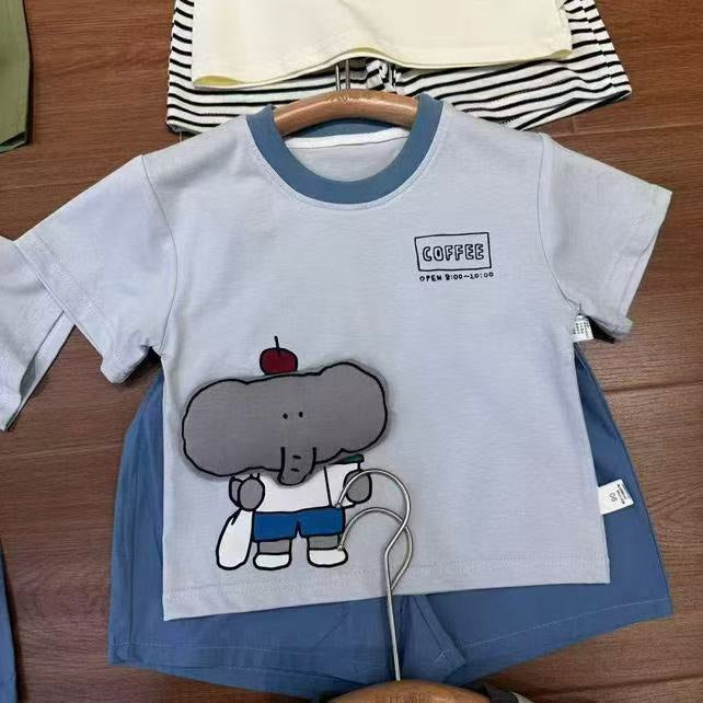 童趣純棉上衣套裝(大象)