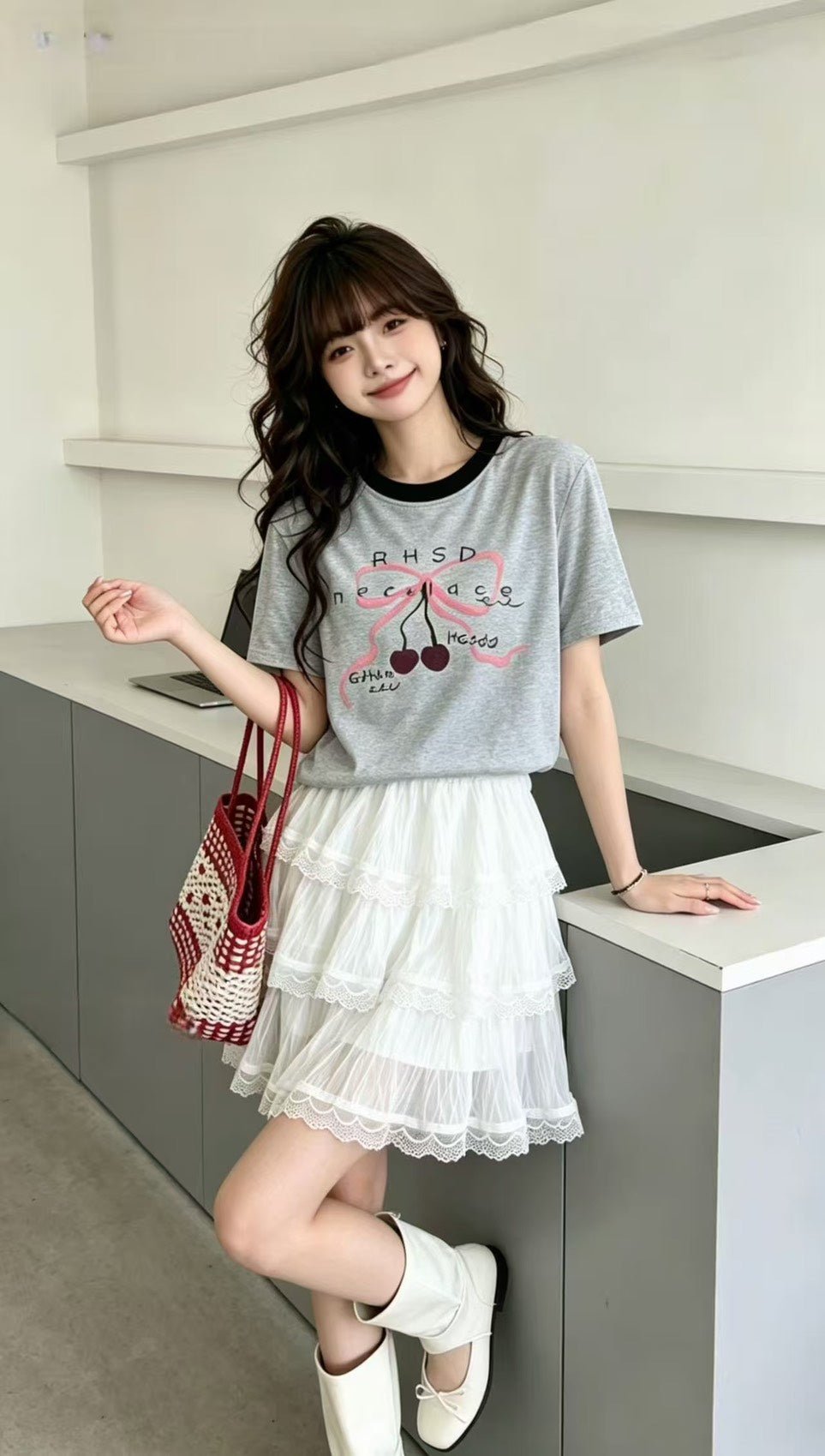 Cherry Bow Crop Top